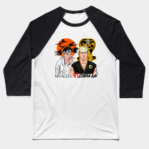 Johnny VS Daniel for light tees Baseball T-Shirt by PreservedDragons